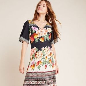 Anthropologie Farm Rio Esmeralda floral maxi